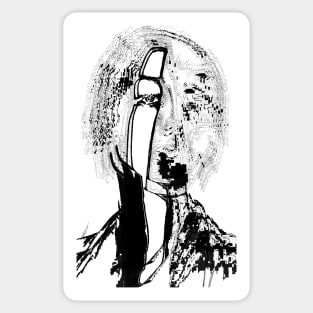 Untitled girl artwork Sticker